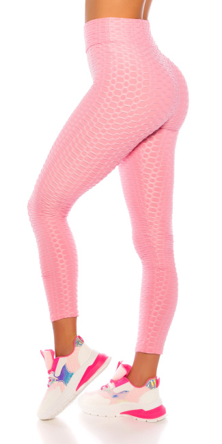 Trendy hoge-taille leggings roze